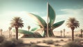 Emerald Oasis: A Vision of Sustainable Energy, Made with Generative AI