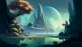 Echoes of Home: A Familiar Planet in an Alien World, Made with Generative AI