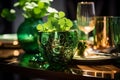 Table served for St Patrick\'s Day celebration