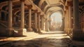 Journey Through Time: Inside the Magnificent Empty Halls of Caesar\'s Palace during Ancient Roman Era