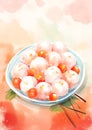 Tangyuan Sweet Rice Balls Chinese new year pattern