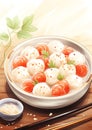 Tangyuan Sweet Rice Balls Chinese new year pattern