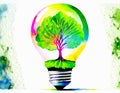 Green energy concept illustration