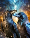 Huginn and Muninn Royalty Free Stock Photo