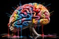 Alzheimer Dementia disease disrupts brain functions. Alzheimer long-term memory storage, short-term memory recall, neurons fire