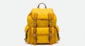 AI-Generated Image: Vibrant Backpack with Brown Accents on White Background Royalty Free Stock Photo