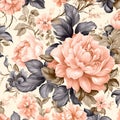 Vintage Floral Prints background, design seamless pattern