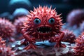 AI Generated Image visualizing what a Virus Might Look Like for a Child