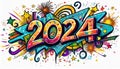 Colorful 2024 graffiti