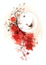 Yin and Yang Chinese new year pattern