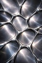 Industrial Steel Voronoi Pattern With Brushed Metal And Precision Geometry Royalty Free Stock Photo