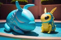 Alien Inflatable Pool Toys, Made with Generative AI