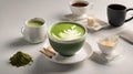 AI-Generated Koicha Latte: Japanese Fusion of Concentrated Matcha Elegance with Bold Flavor