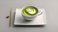 AI-Generated Koicha Latte: Japanese Fusion of Concentrated Matcha Elegance with Bold Flavor