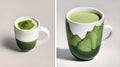 AI-Generated Koicha Latte: Japanese Fusion of Concentrated Matcha Elegance with Bold Flavor