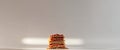 Lasagna Stack with Layers of Pasta and Sauce on White Surface Royalty Free Stock Photo