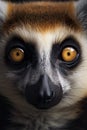 AI generated lemur with yellow eyes Royalty Free Stock Photo