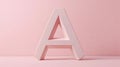 AI-generated Letter a on Pink Background Royalty Free Stock Photo