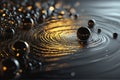 AI Generated Luminous Spheres as Conceptual Data Nodes for Wallpaper