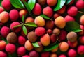 Lychee, concept of fresh and ripe exotic food