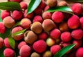 Lychee, concept of fresh and ripe exotic food