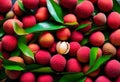 Lychee, concept of fresh and ripe exotic food