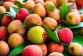 Lychee, concept of fresh and ripe exotic food