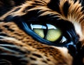 AI generated macro photo of an eye of a leopard Royalty Free Stock Photo