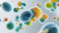 Magnified View of Bacteria Under Microscope Imagery