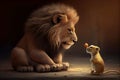 The Majestic Lion King and the Brave Little Mouse, A Story of Friendship and Gratitude, Made with Generative AI