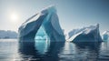 Massive Iceberg Floating in Calm Arctic Waters. Royalty Free Stock Photo