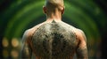 AI Generated Meditator s Focus A Light Green and Black Mandala Tattoo