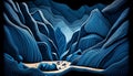 Blue Depths of the Earth: A Vector Art Concept, Made with Generative AI