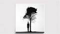 Tree Whisperer: A Minimalist Black and White Logo Design, Made with Generative AI