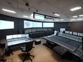 Ai generated a modern recording studio with advanced equipment and multiple monitors Royalty Free Stock Photo