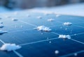 AI generated modern solar panel close-up with high-tech grid Royalty Free Stock Photo