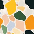 AI-generated Modern Terrazzo Pattern Abstract Shapes Colorful Royalty Free Stock Photo