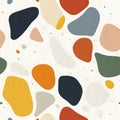 AI-generated Modern Terrazzo Pattern Abstract Shapes Colorful Background Royalty Free Stock Photo