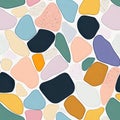 AI-generated Modern Terrazzo Pattern Abstract Shapes Colorful Background Royalty Free Stock Photo