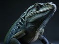 Monitor lizard isolated. Ai Generated Royalty Free Stock Photo