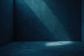 AI-generated moody empty room with textured dark walls and a beam of light