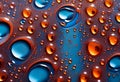 AI-generated multi-colored droplets create a beautiful background