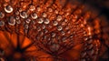 AI generated orange surface with water droplets