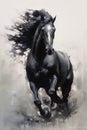 AI generated painting of horse