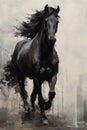 AI generated painting of horse