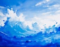 Abstract waves at sea Royalty Free Stock Photo