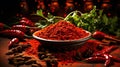 AI Generated Paprika Red A Cookbook Background for Culinary Delights and Spicy Recipes