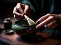 AI generated person making tea