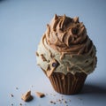 fudge brownie ice cream on a white background