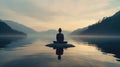 AI Generated Serene Meditation Finding Peace in Calm Settings